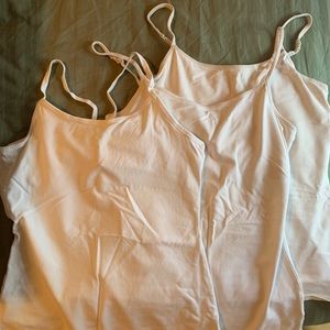 Lot of 3 Express Best loved bra cami size M white used condition